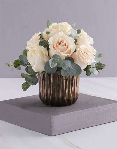 Cream Roses in Bronze - Product image