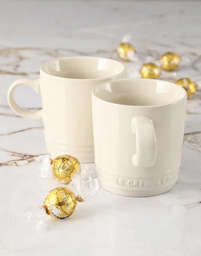 Creme Le Creuset Mugs and Chocolate - Product image