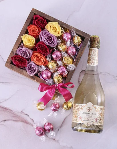 Delightful Roses and Lindt Crate - Product image