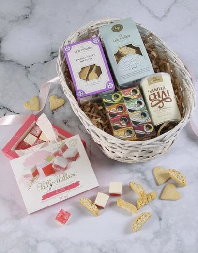 Elegance In Tea And Treats Gift Basket - Product image