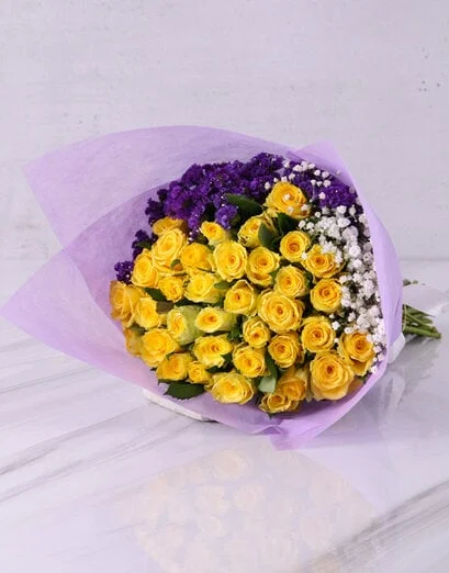 Elegant Yellow Rose Bouquet - Product image