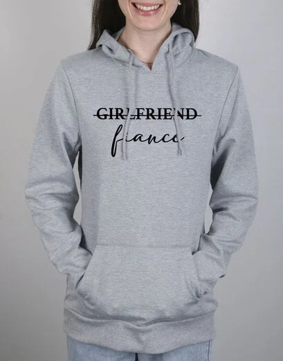 Engagement Update Ladies Grey Hoodie - Product image
