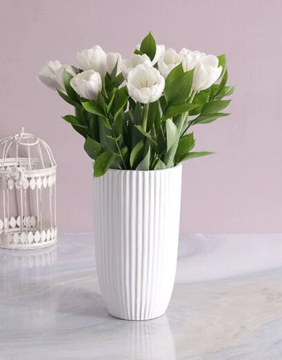 Exquisite White Tulip Delights - Product image