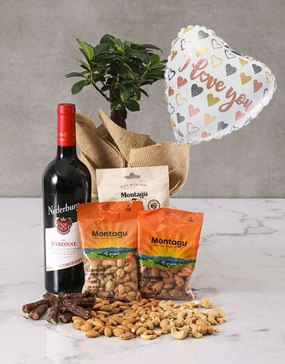 Ficus Ginseng Bonsai Hamper Filled With Love - Product image