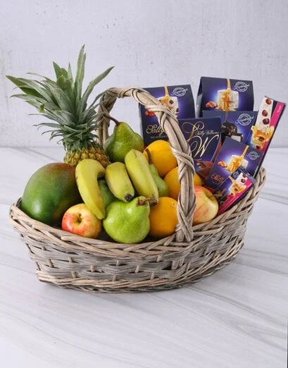 Fruit Basket With Nougat Treats