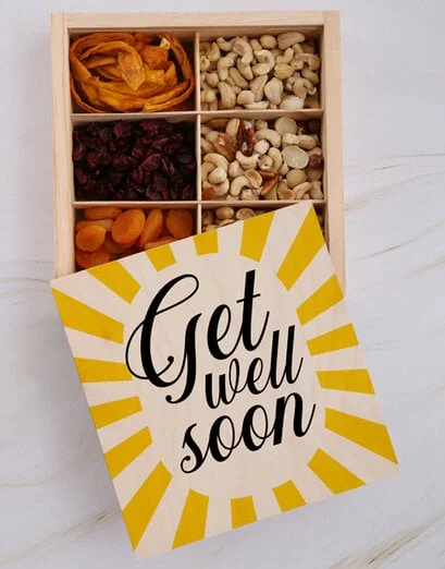 Get Well Soon Fruit And Nuts Treasure Box - Product image