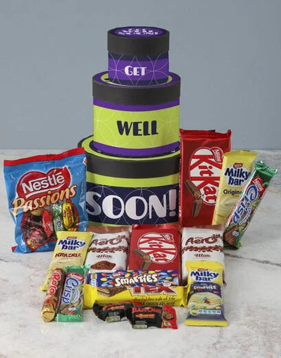Get Well Soon Wrap Around Chocolate Tower Box - Product image