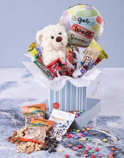 Get Well Teddy and Chocolate Box - Product image