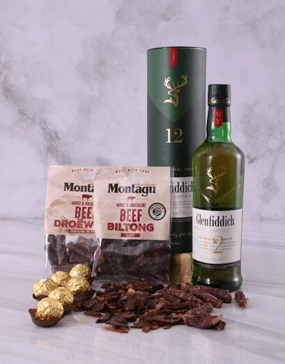 Glenfiddich Scotch Whiskey and Biltong Hamper - Product image