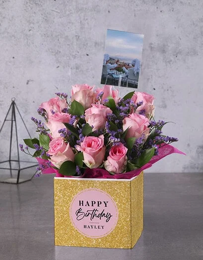 Glitter Birthday Buds And Fridge Magnet - Product image
