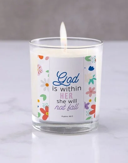 God Is Within Her Vanilla Candle - Product image
