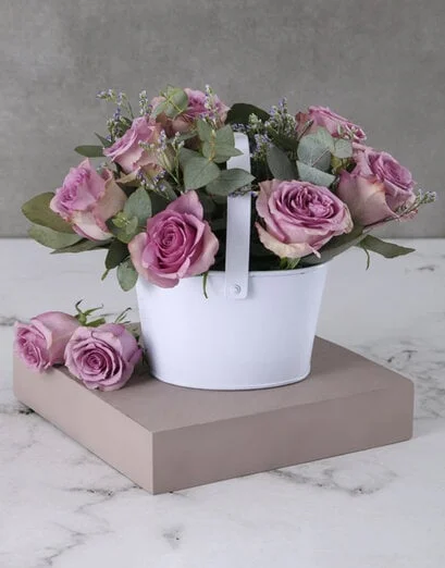 Handbag Of Lush Lilac Roses - Product image