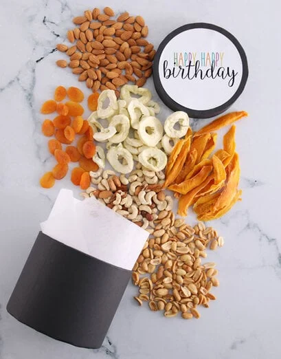 Happy Birthday Fruit And Nuts Hat Box - Product image