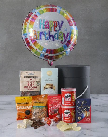Happy Birthday Snack Balloon Hat Box - Product image