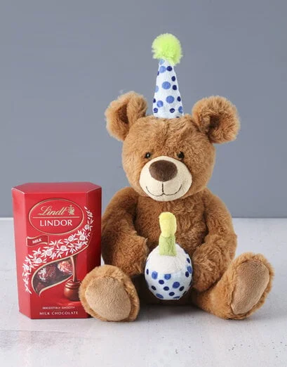 Happy Birthday Teddy With Chocolates - Product image