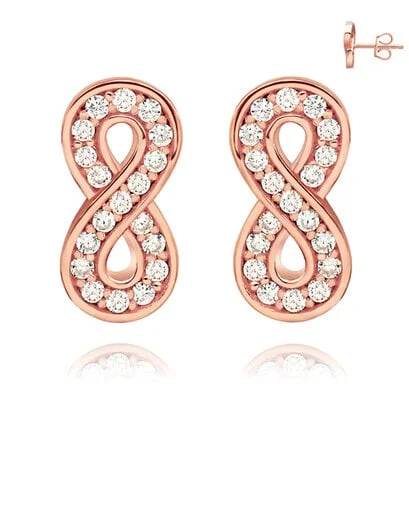 Infinity Pave Stud Earrings - Product image