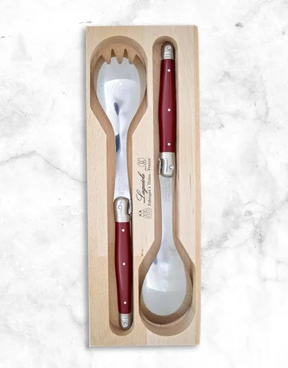 Laguiole Andre Verdier Cherry Salad Servers - Product image