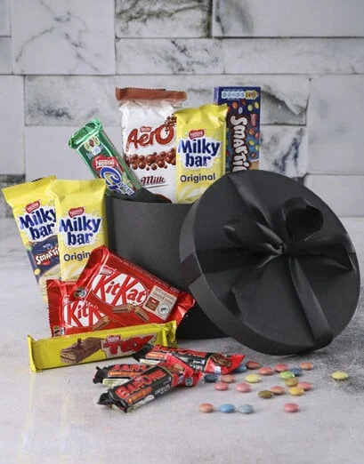 Large Chocolate Filled Hatbox - Product image