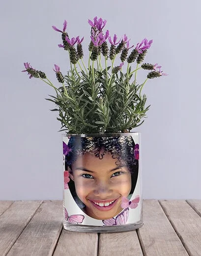 Lavender Butterfly Photo Vase - Product image
