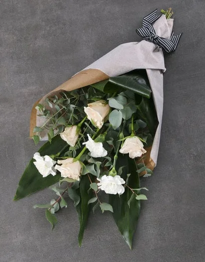 Layered Natures White Rose Bouquet - Product image