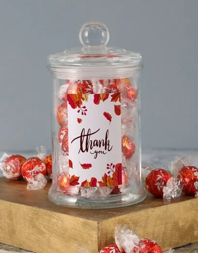 Leaf Thank You Lindt Candy Jar - Product image