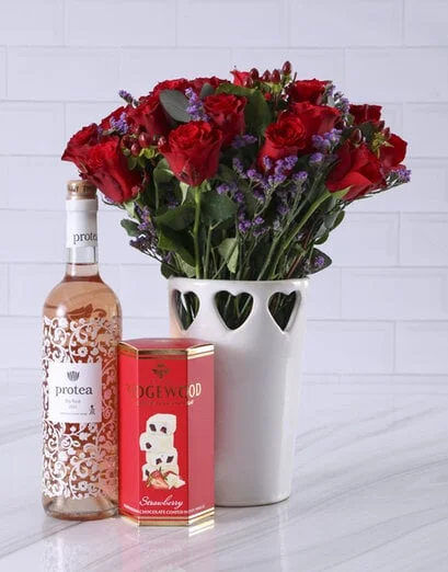 Loving Red Rose Heart Arrangement - Product image
