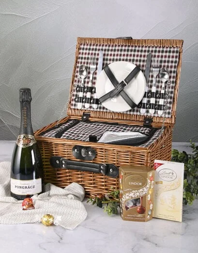 Luxe Beige Serenity Picnic Basket - Product image