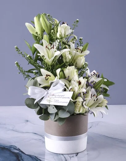 Majestic White Sympathy Arrangement - Product image