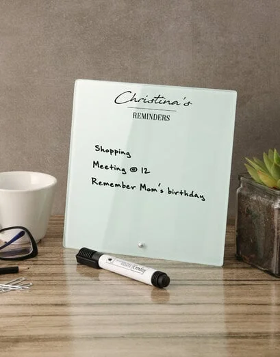 Minimalist Glass Reminder Whiteboard - Product image
