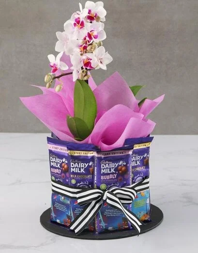 Orchid Cadbury Chocolate Tower - Product image