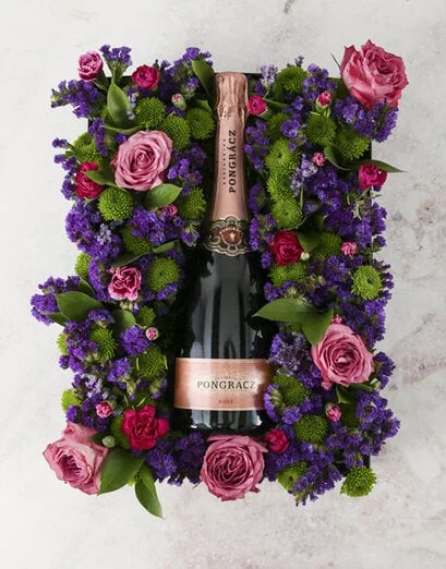 Palette of Purples Champagne Arrangement - Product image