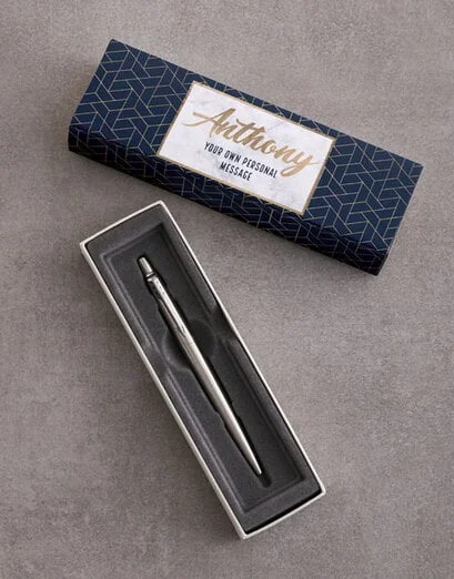 Personalise Geometric Parker Pen Sleeve Box