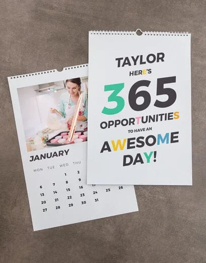 Personalised 365 Awesome Days Wall Calendar - Product image