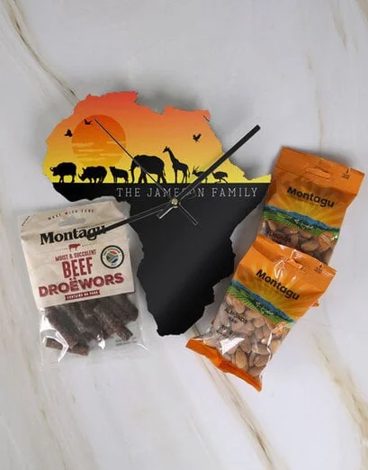 Personalised African Wild Sunset Clock