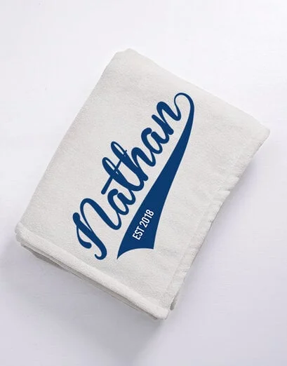 Personalised Baseball Fleece Blanket - Product image