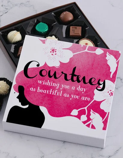 Personalised Beautiful Women Chocolate Tray - Product image