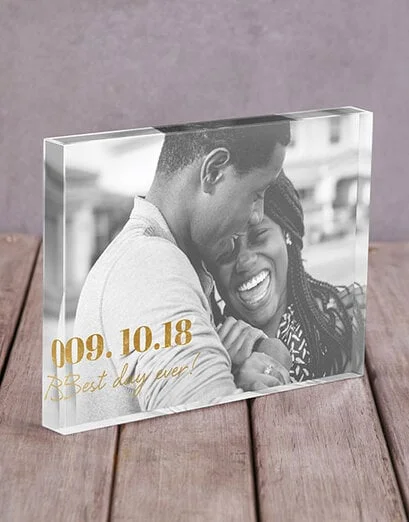 Personalised Best Day Ever Acrylic Block - Product image