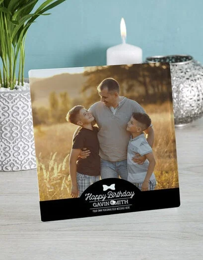Personalised Birthday Bliss Glass Tile - Product image