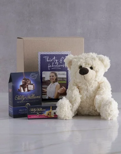 Personalised Birthday Teddy and Nougat Gift - Product image