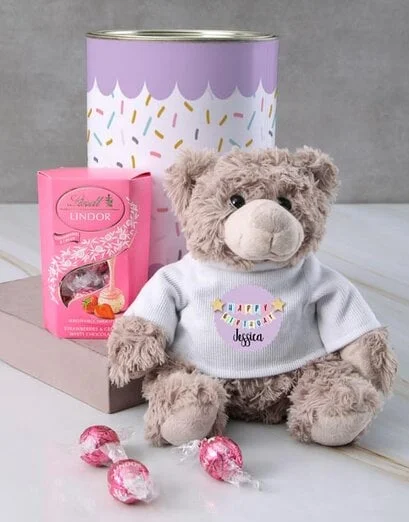 Personalised Birthday Teddy In Tin - Product image