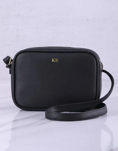 Personalised Black Cross Body Bag Gift Set - Product image