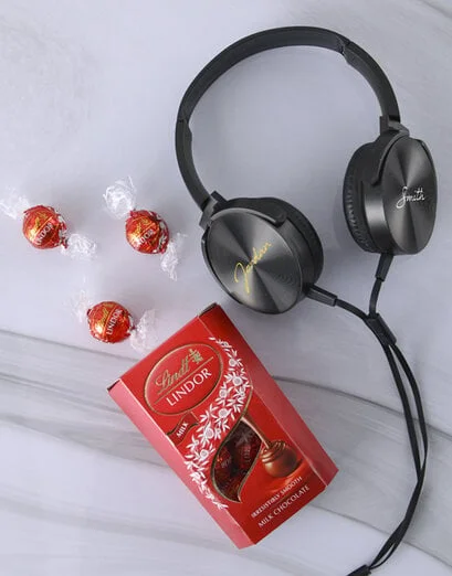 Personalised Black Headphones - Product image