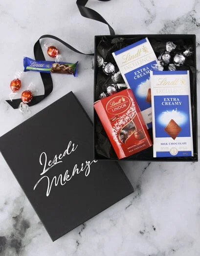 Personalised Black Lindt Box - Product image