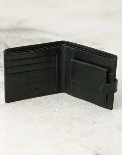 Personalised Black Loop And Coin Wallet - Product image