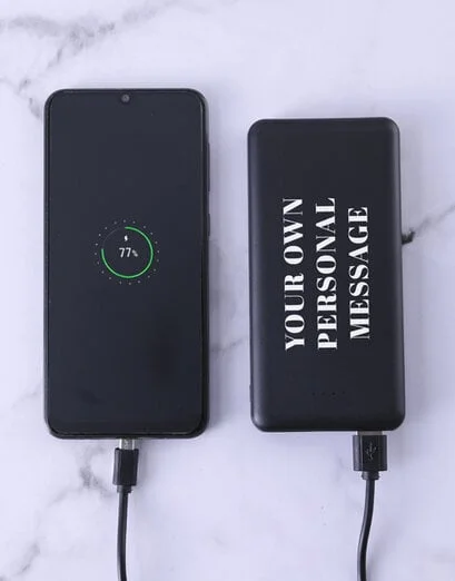 Personalised Black Memo Powerbank - Product image