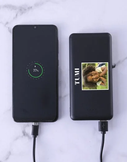 Personalised Black Memory Powerbank - Product image