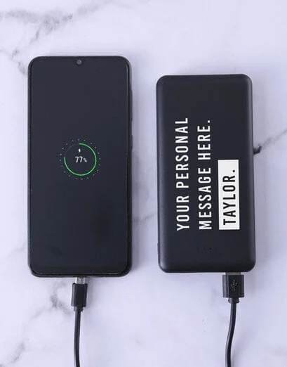 Personalised Black Note Powerbank - Product image