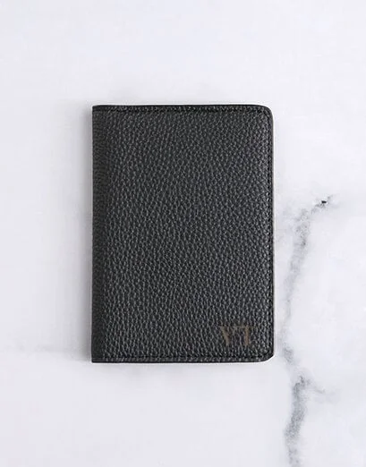 Personalised Black Passport Holder - Product image