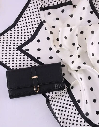 Personalised Black Purse And Satin Scarf Gift - Product image