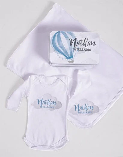 Personalised Blue Air Balloon Spoils Gift